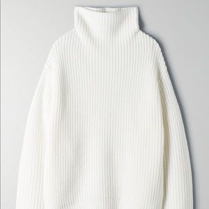 Aritzia Wilfred White Montpellier Sweater